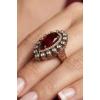 3.38 Ct. Kırmızı Taşlı Elmas Küpe