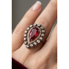 3.38 Ct. Kırmızı Taşlı Elmas Küpe