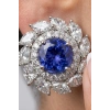 4.32 Ct. Mavi Taşlı Pırlanta Küpe