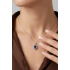 Safir Taşlı 2.23 CT. Pırlanta Kolye