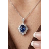 Safir Taşlı 2.23 CT. Pırlanta Kolye