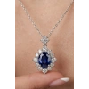 Safir Taşlı 2.23 CT. Pırlanta Kolye