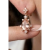Morganite Taşlı 2.92 CT. Pırlanta Küpe