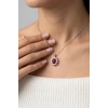 0.66 Ct. Kırmızı Taşlı Pırlanta Kolye