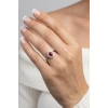 0.59 Ct. Kırmızı Taşlı Pırlanta Yüzük