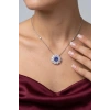 2.32 Ct. Mavi Taşlı Pırlanta Kolye