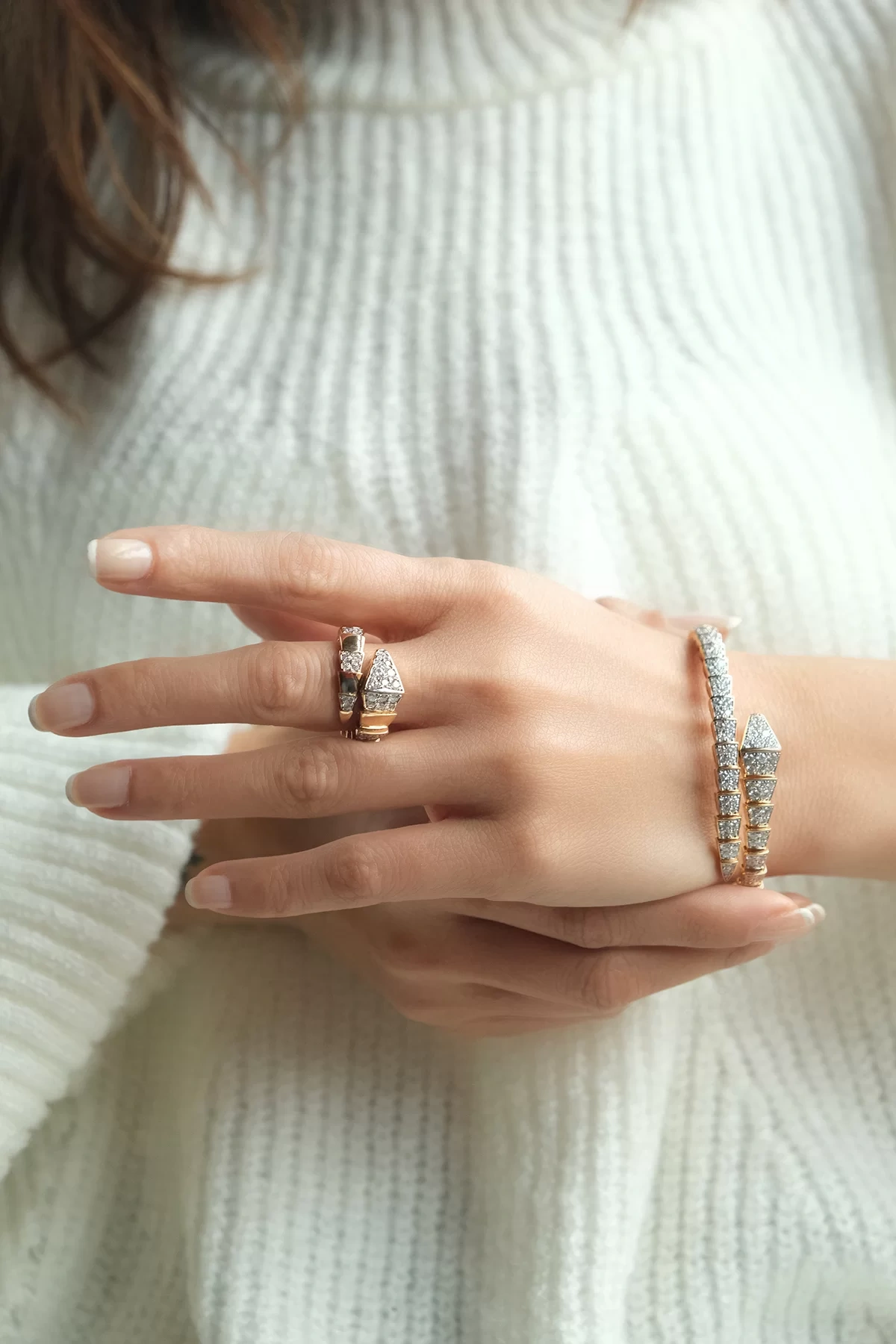 Asil Yılan Figürlü Serpent Pırlanta Yüzük