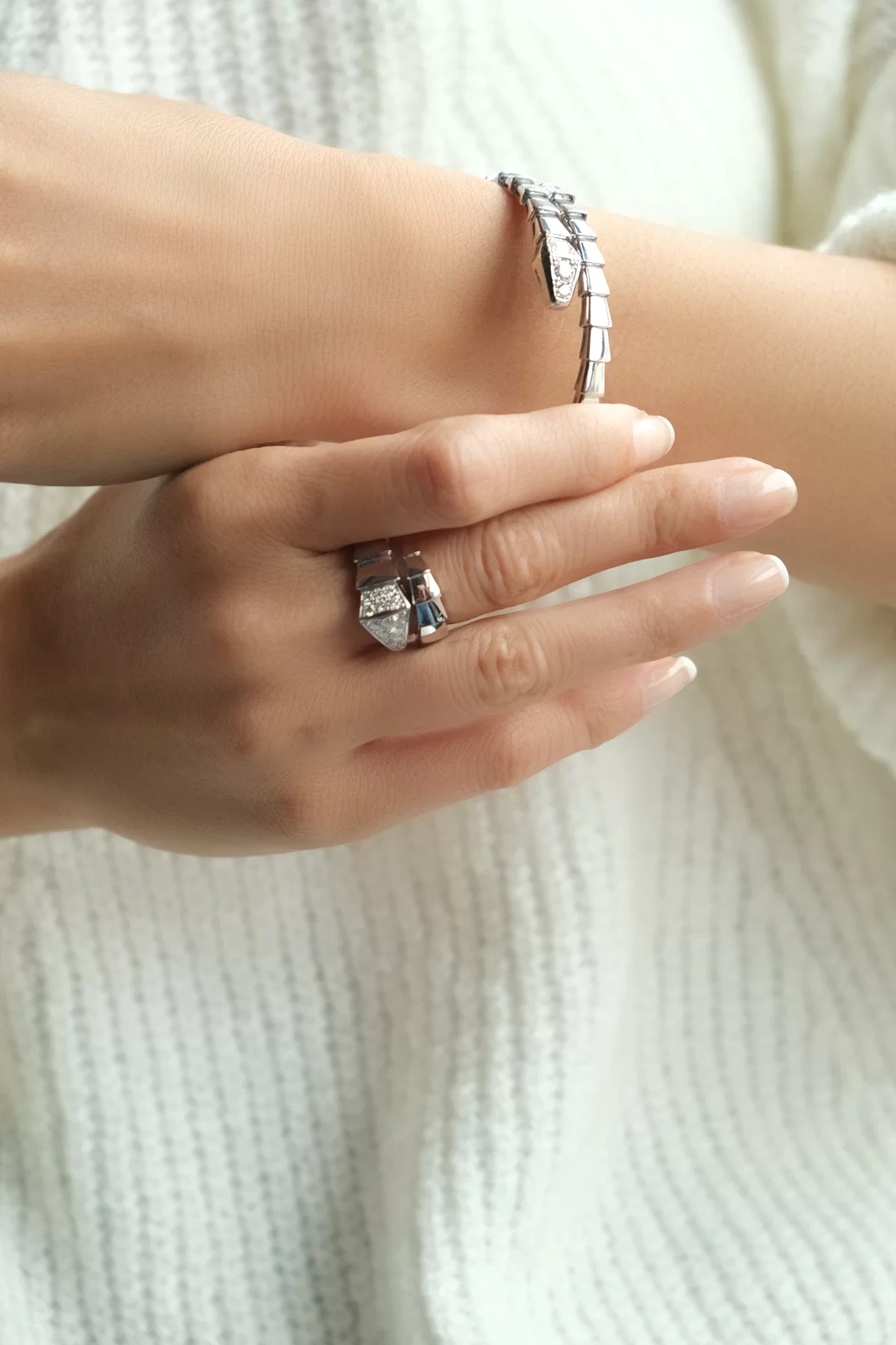 Asil Yılan Figürlü Serpent Pırlanta Yüzük PIR3252