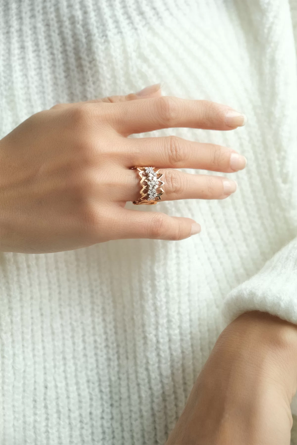 Asil Pave Pırlanta Yüzük KNS61