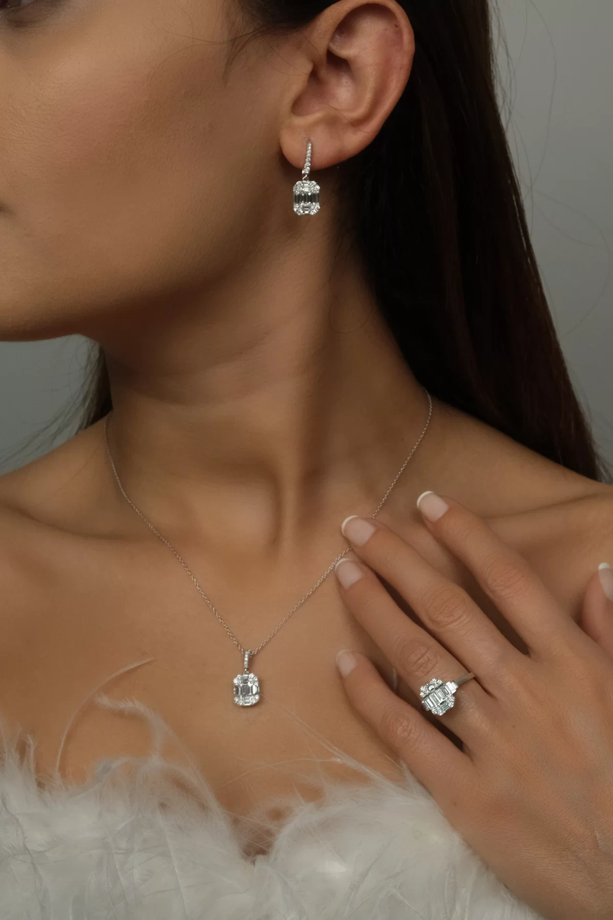 Asil Pırlanta Baget Küpe PIR3068