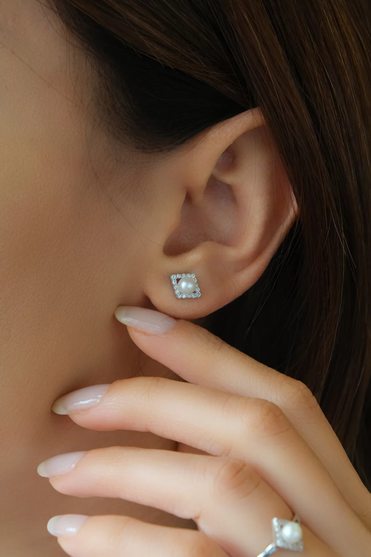 Asil 14 Ayar İncili Altın Küpe KP3069