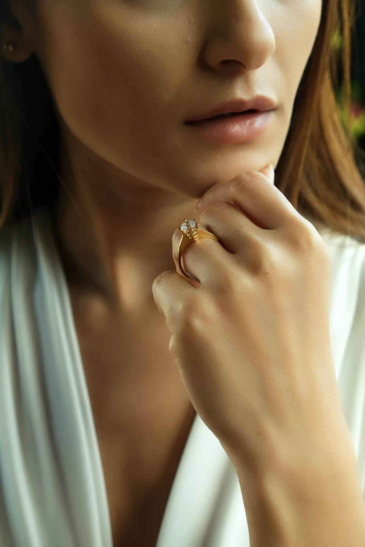 Asil 14 Ayar Tektaş Altın Yüzük YZK1414