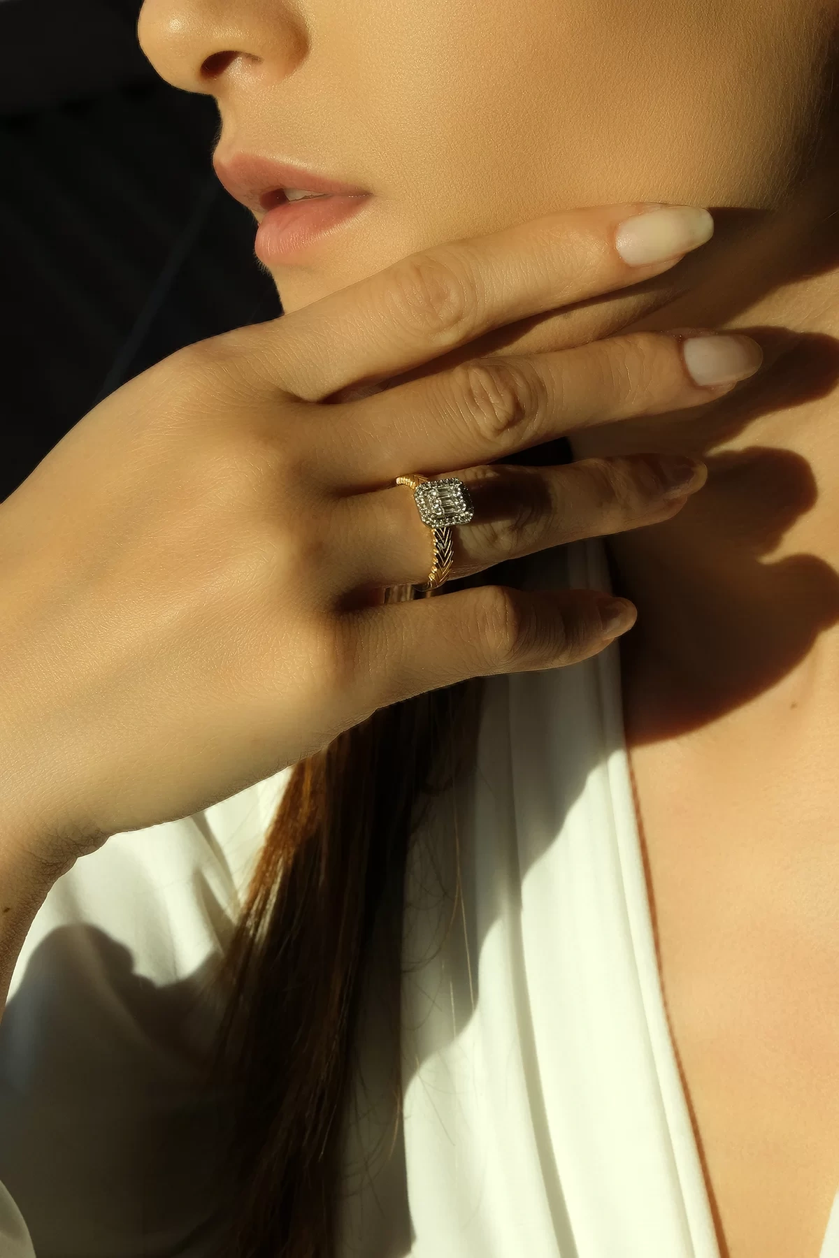 Asil 14 Ayar Kılçık Model Baget Altın Yüzük YZK2193