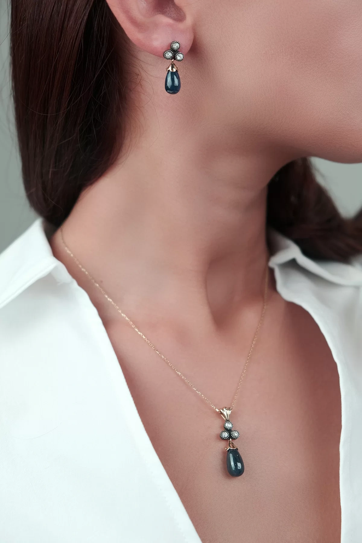 Asil Damla Model Elmas Kolye ELM1224