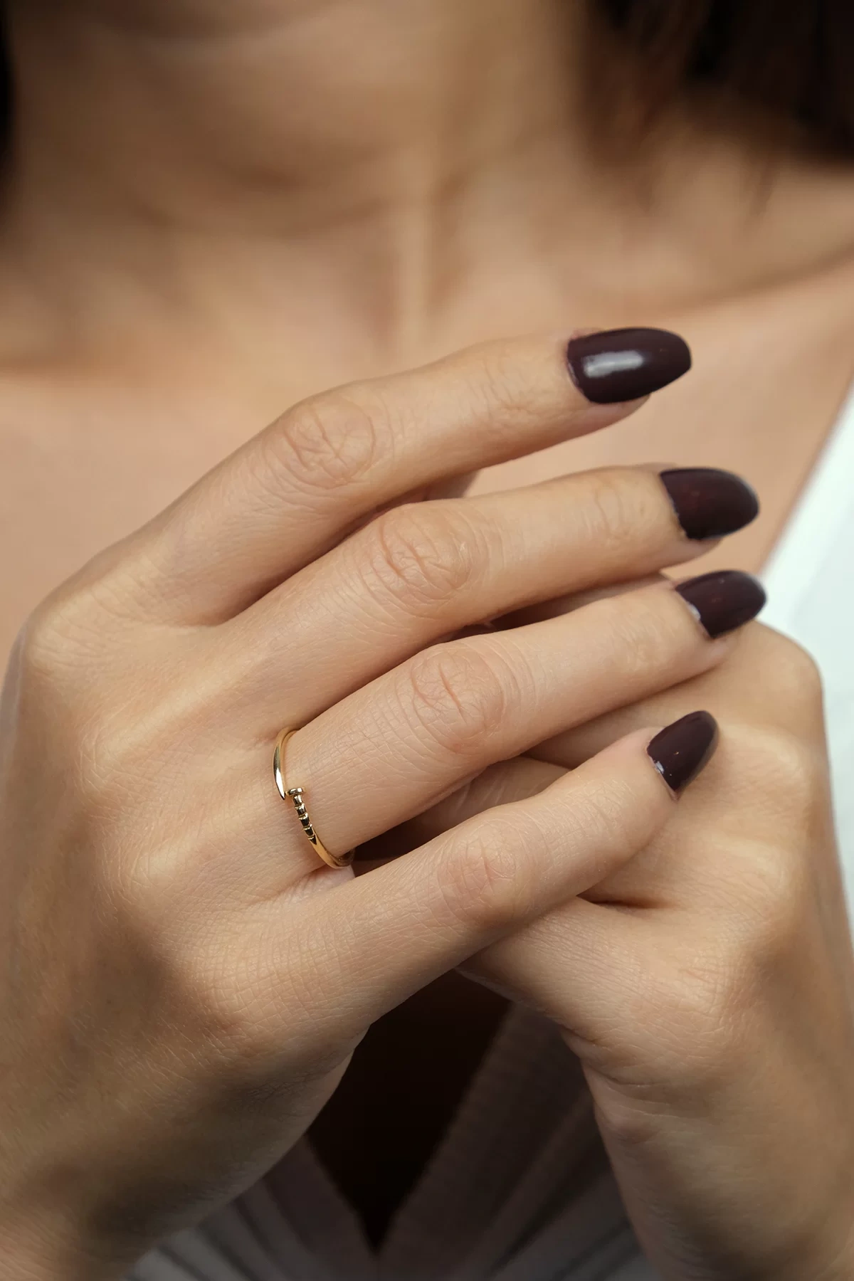 Asil 14 Ayar Çivili Altın Yüzük YZK2017