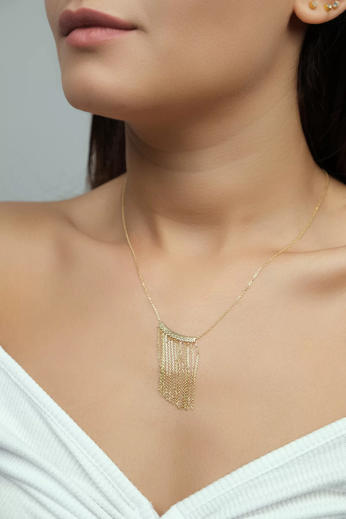 Asil 14 Ayar Sallatılı Zincir Altın Kolye KLY285