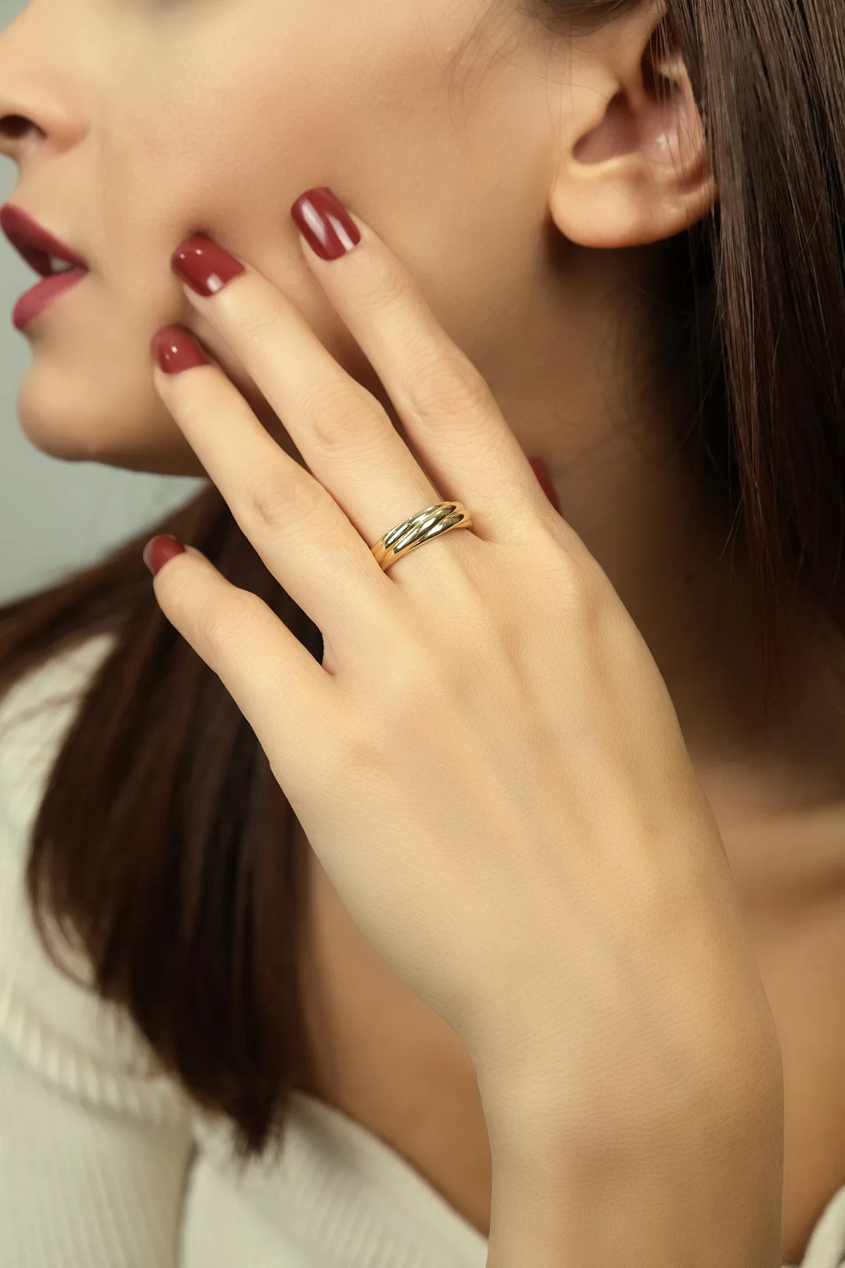 Asil 14 Ayar Sarmal Altın Yüzük YZK2419