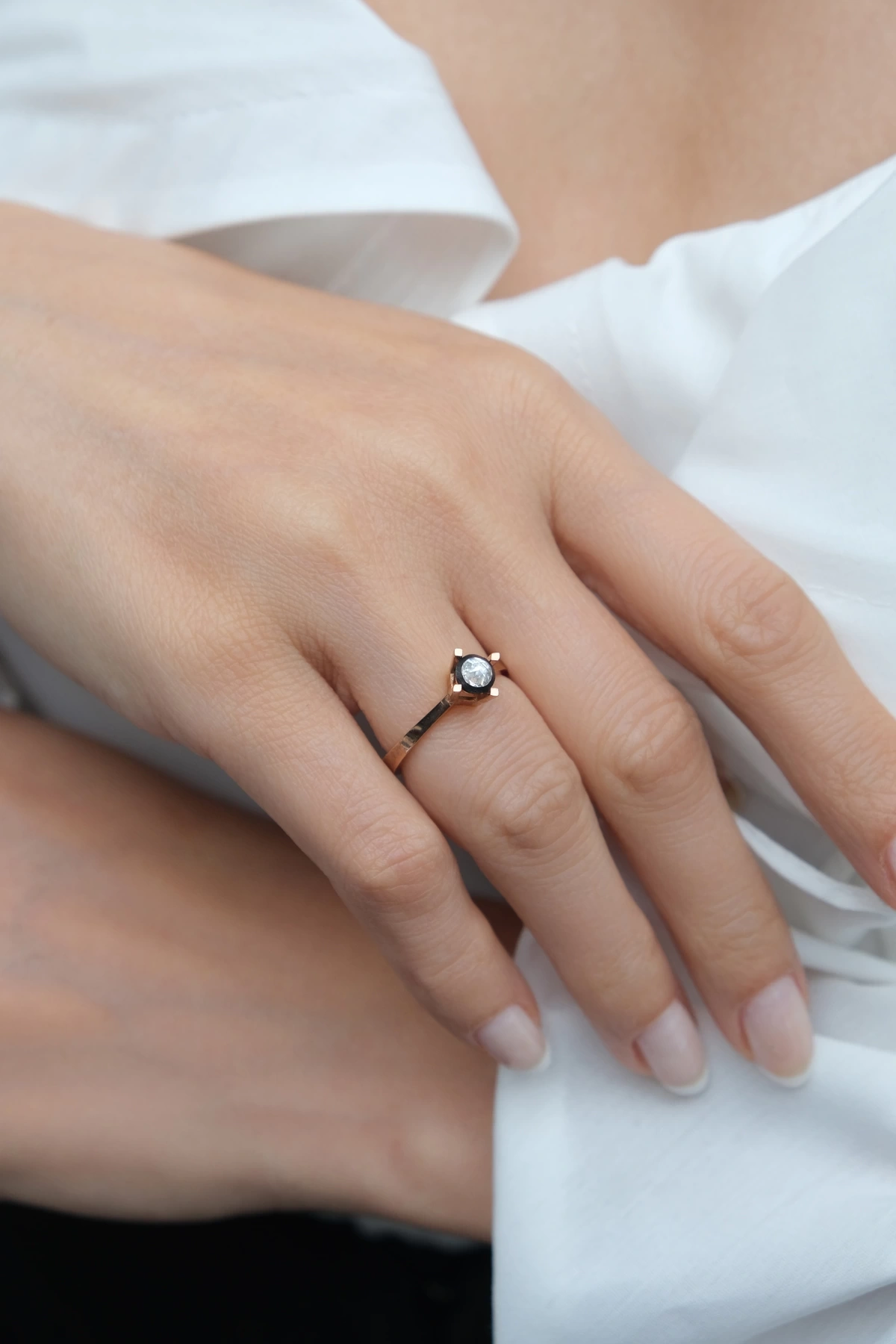 Asil Tek Taş Elmas Yüzük ELM1674