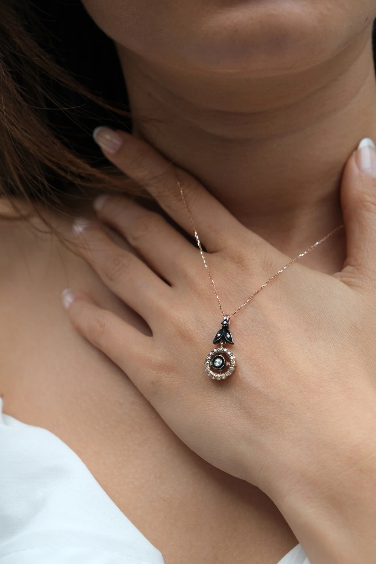 Asil Çiçek Dalı Elmas Kolye ASL138