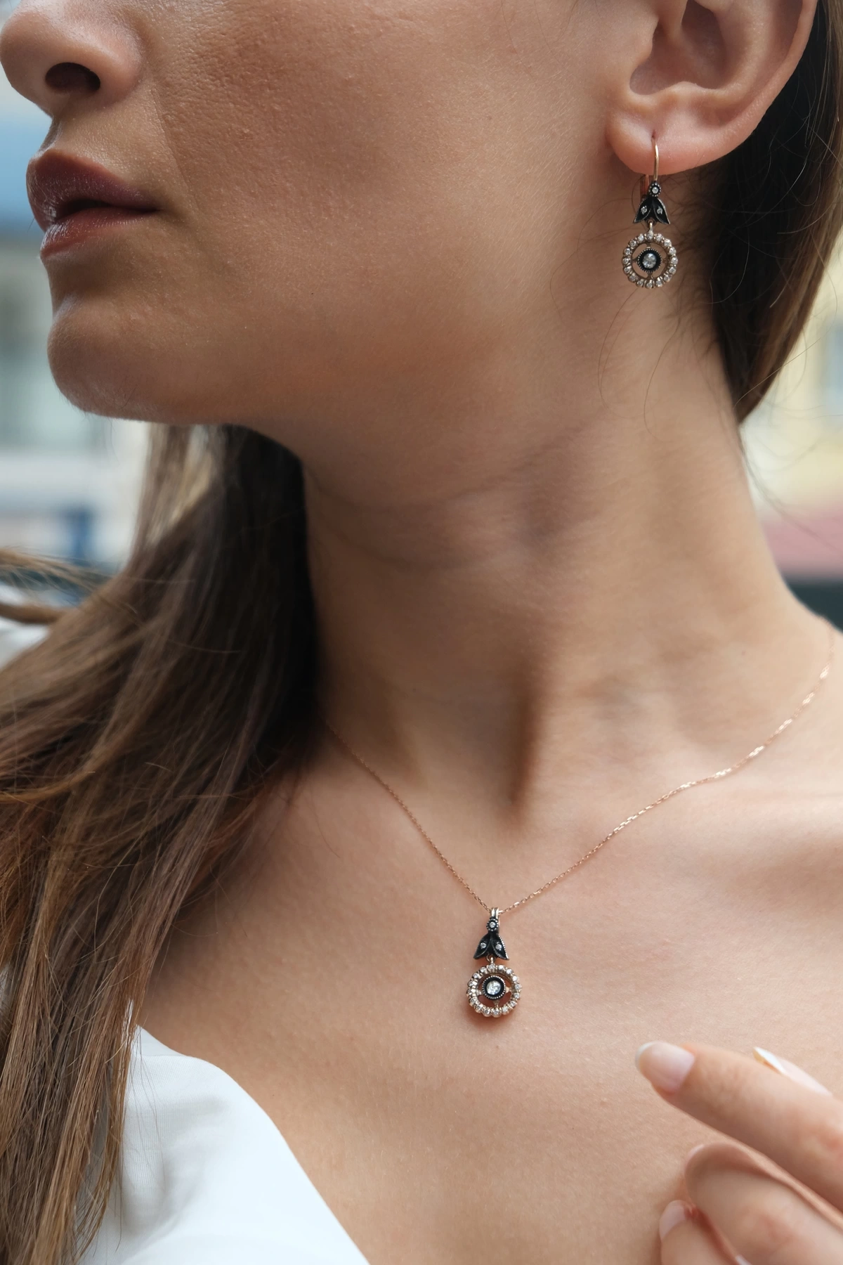 Asil Çiçek Dalı Elmas Kolye ASL138