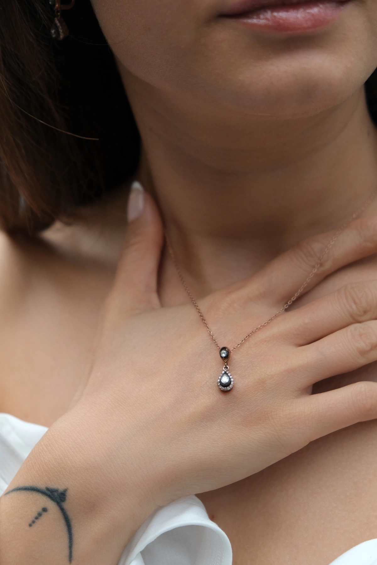 Asil Damla Model Elmas Kolye ELM1485