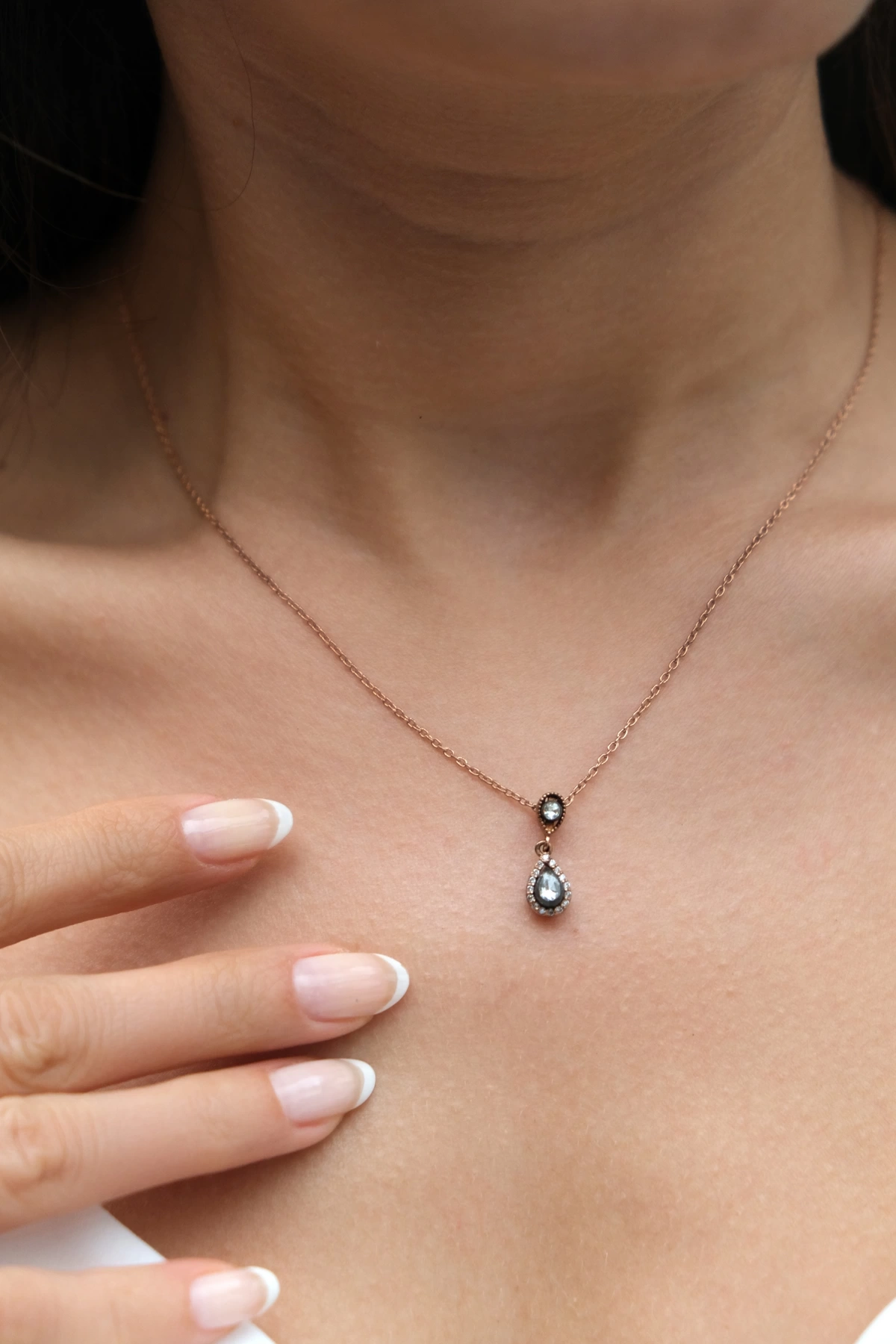 Asil Damla Model Elmas Kolye ELM1485