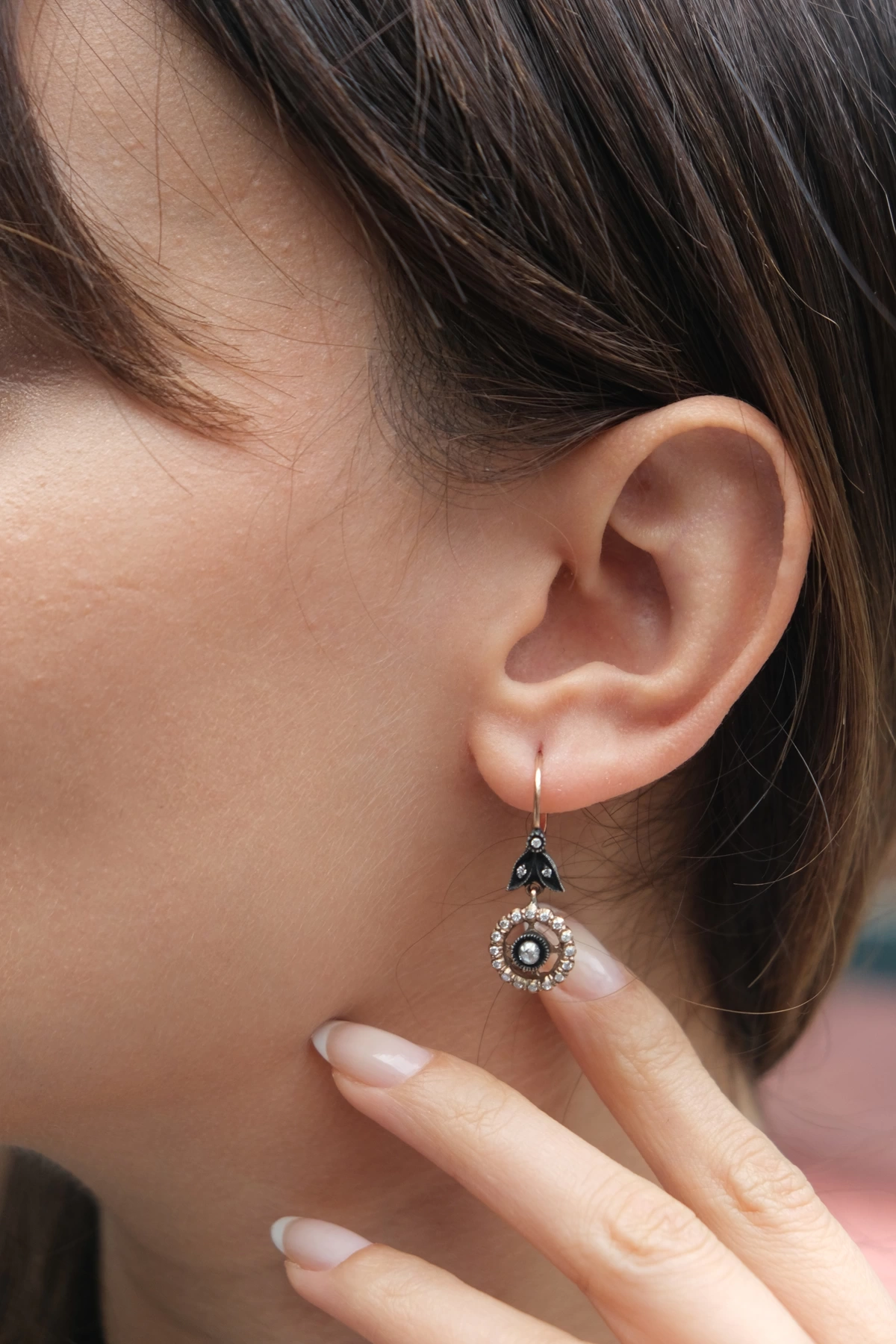 Asil Çiçek Dalı Model Elmas Küpe ASL139