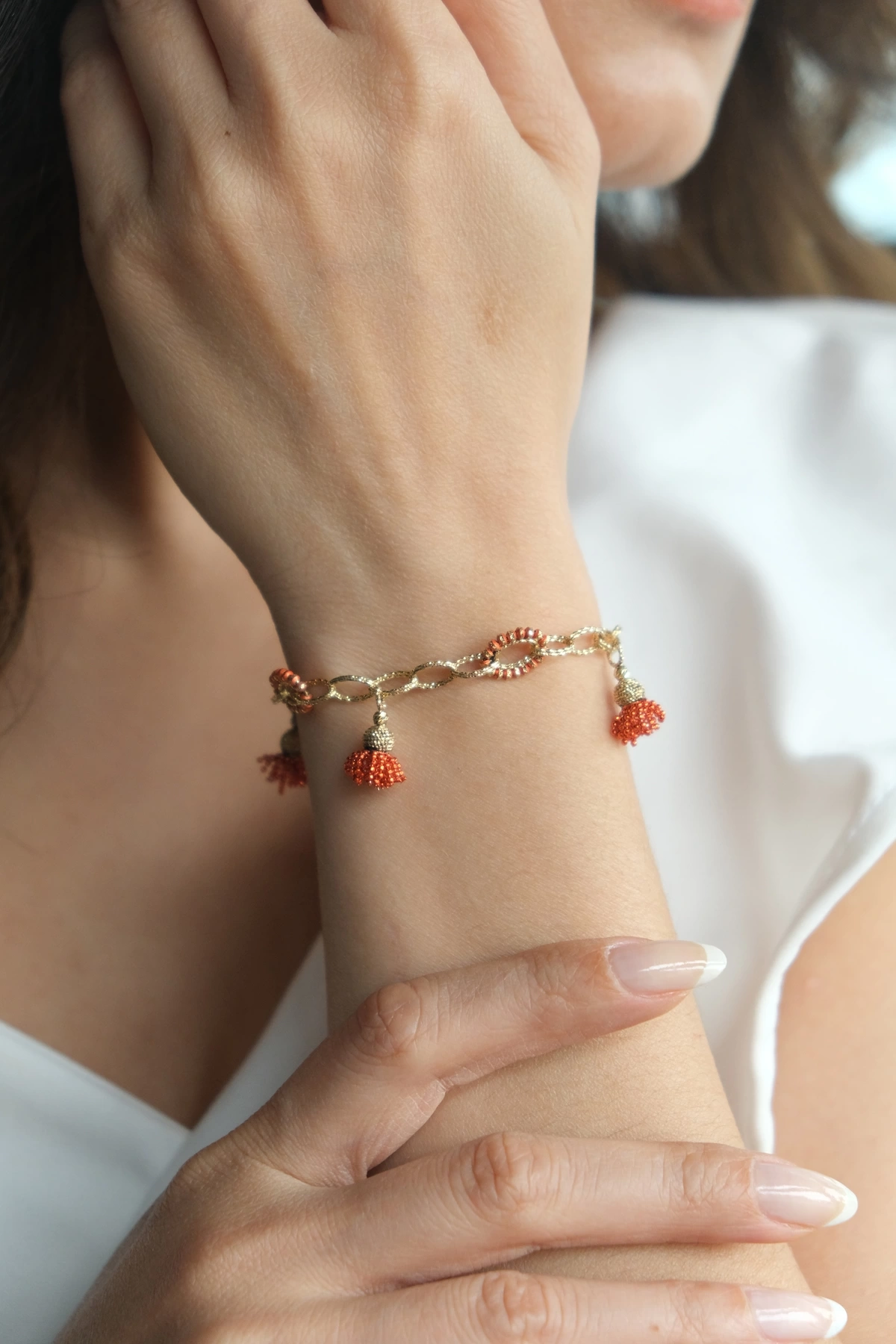 Asil 14 Ayar Özel Etnik Tasarım Altın Bileklik BLK4466