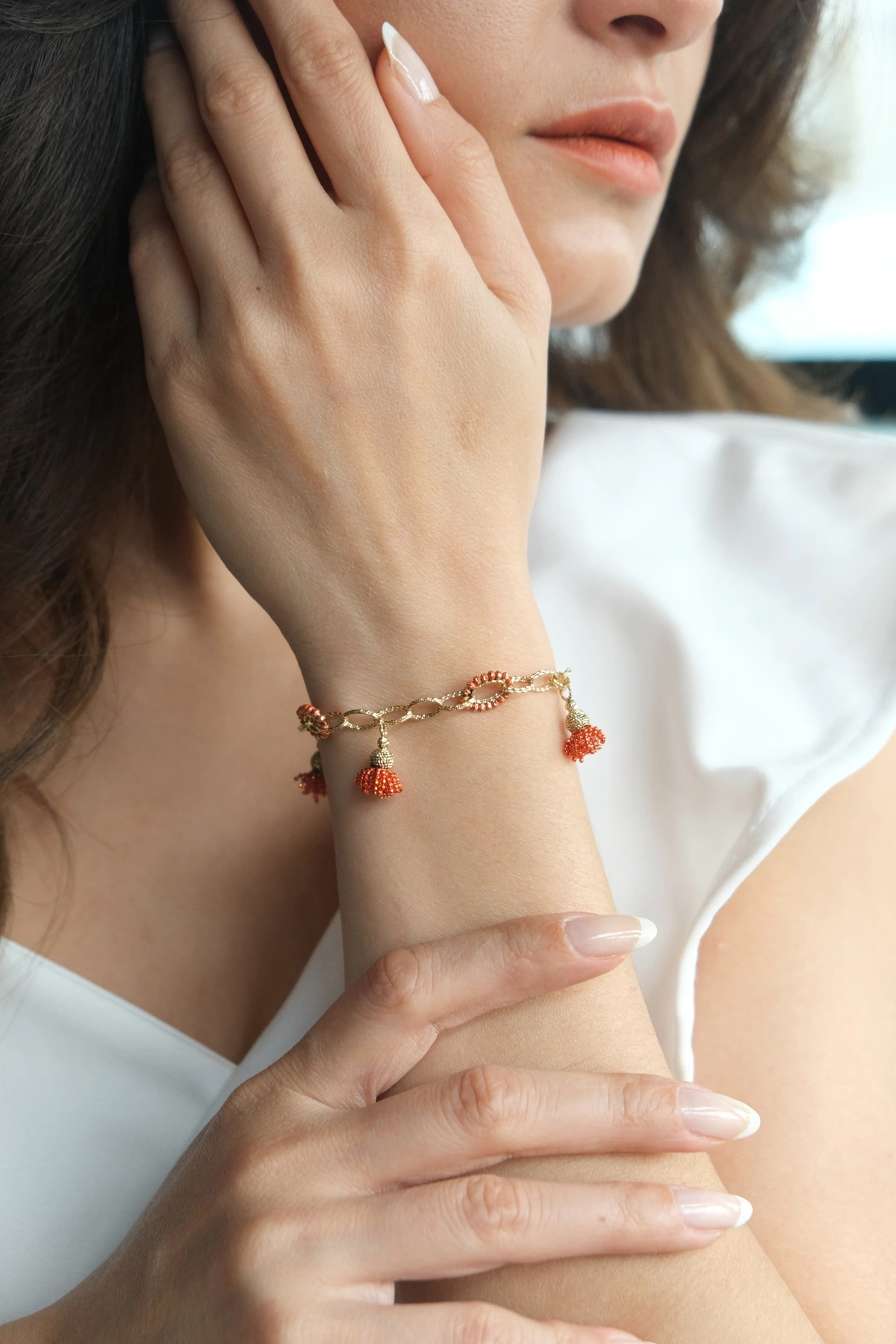 Asil 14 Ayar Özel Etnik Tasarım Altın Bileklik BLK4466