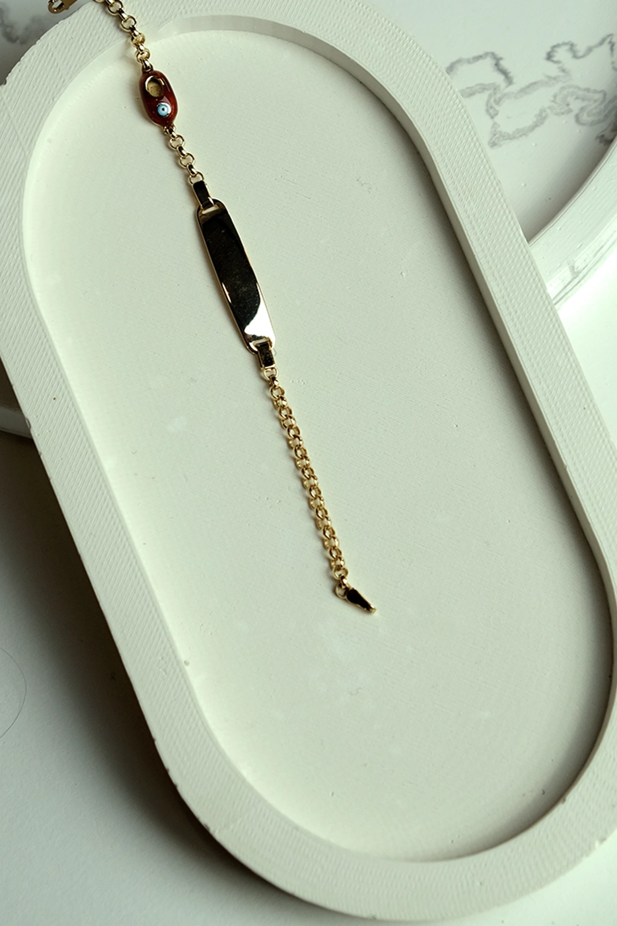 Asil 14 Ayar Patik Ayakkabı Çocuk Altın Künye BLK2093