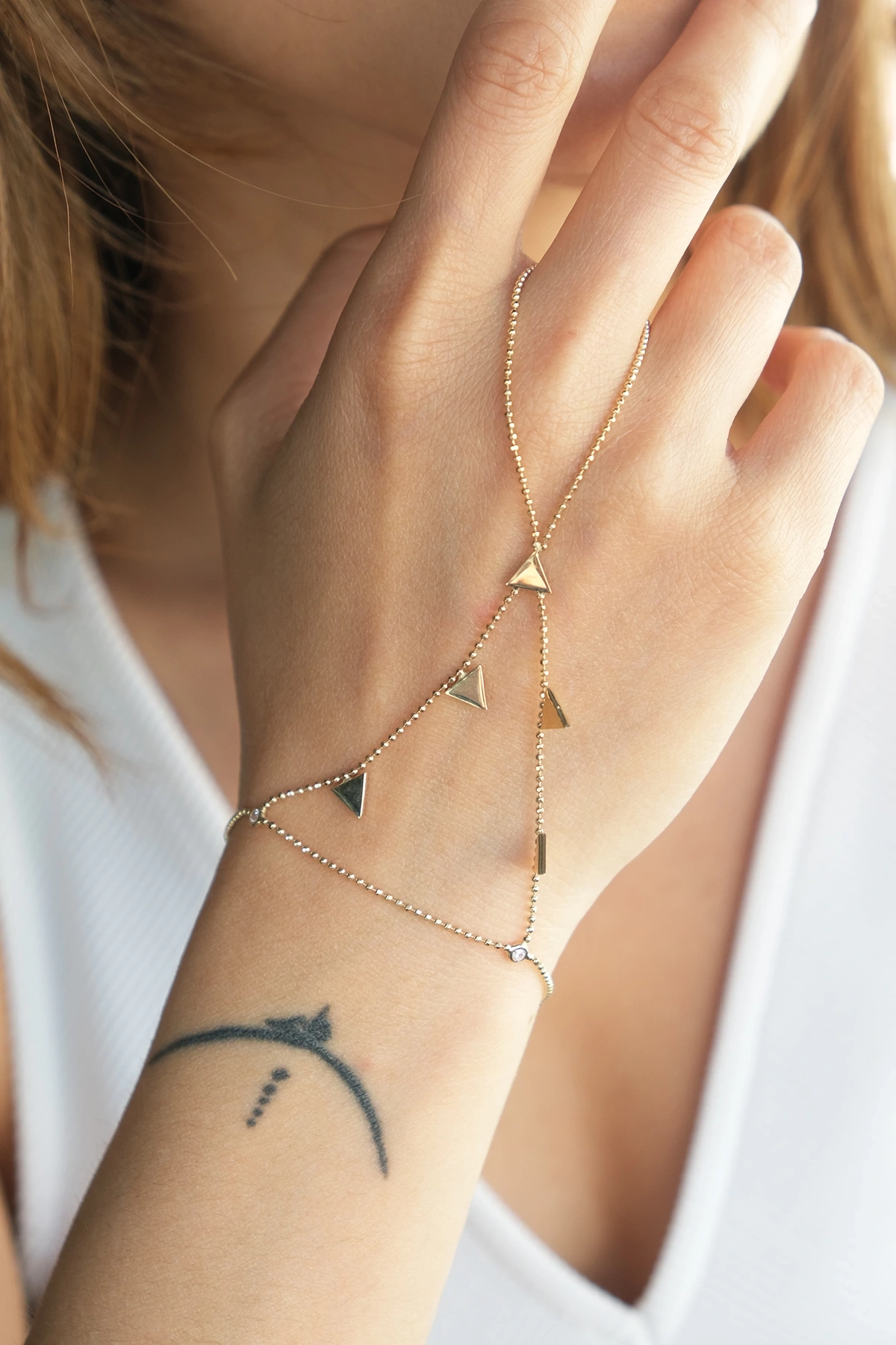 Asil 14 Ayar Üçgenli Altın Şahmeran BLK4401