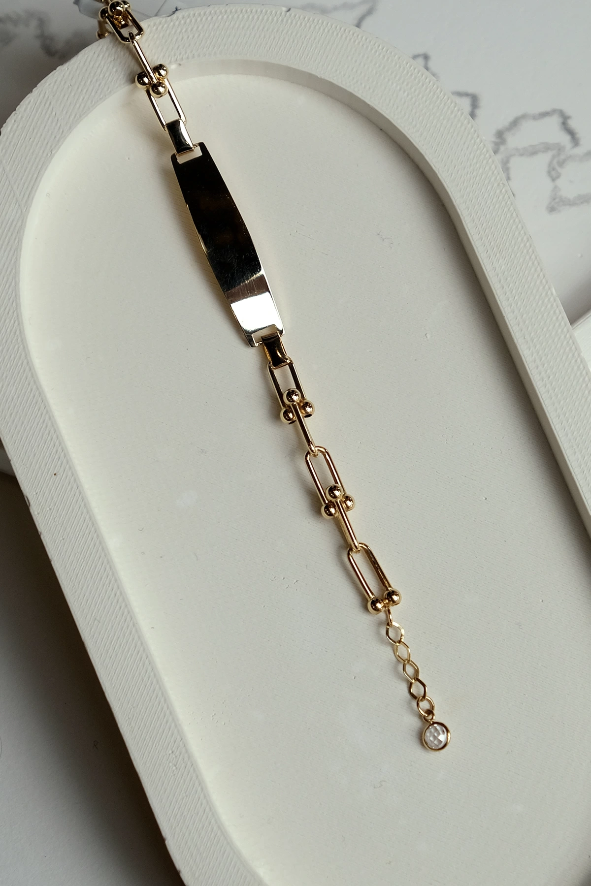 Asil 14 Ayar Ataç Model Çocuk Altın Künye BLK2574