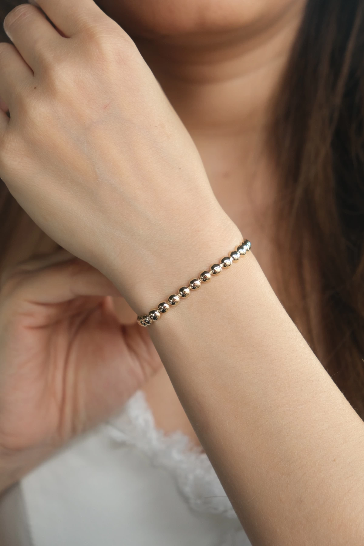 Asil 14 Ayar Yarım Küreli Altın Bileklik BLK5211