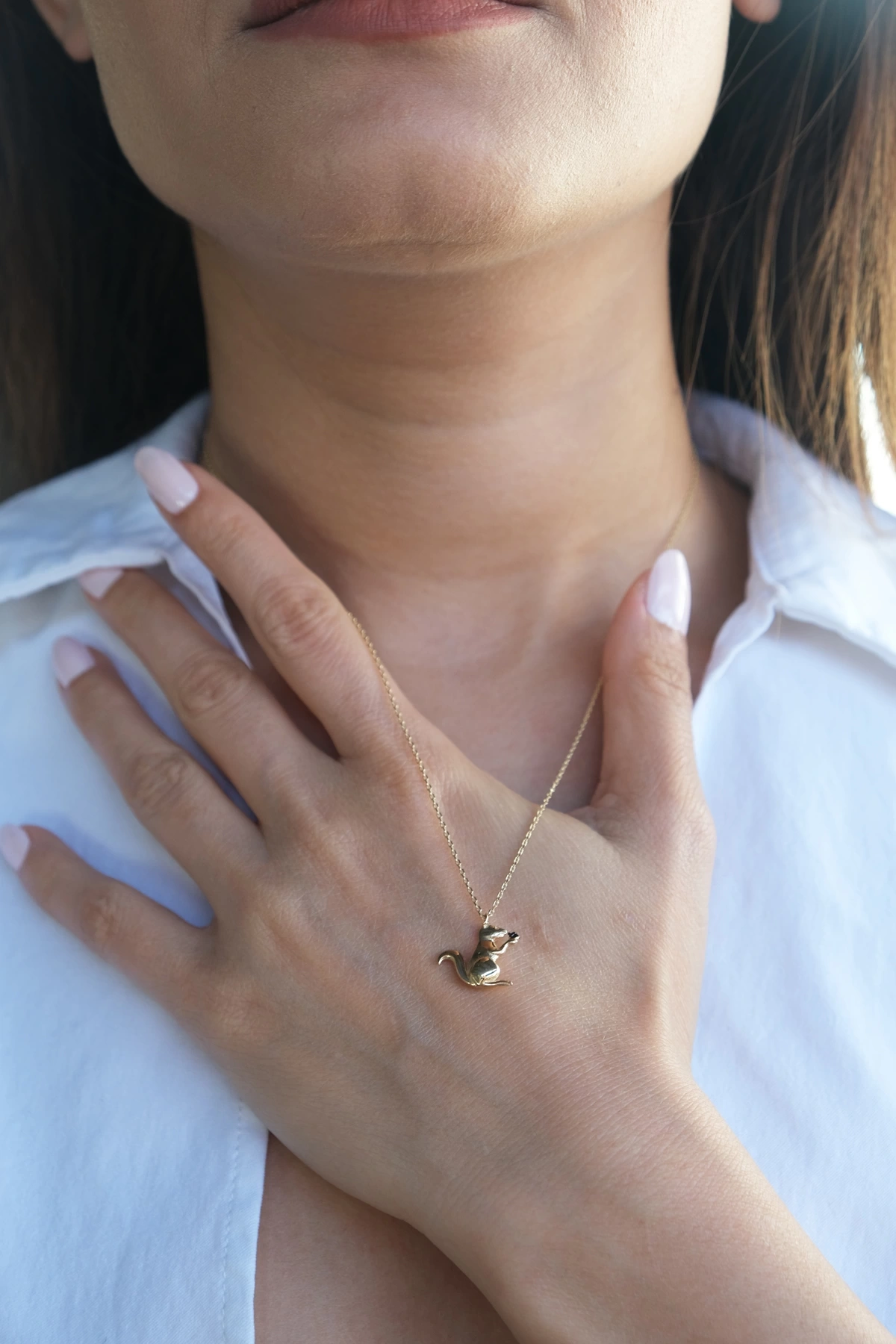 Asil 14 Ayar Sincaplı Altın Kolye KLY3568