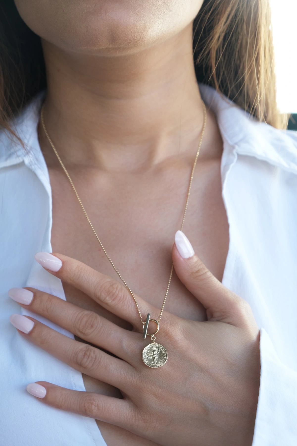 Asil 14 Ayar Madalyon Altın Kolye KLY3484