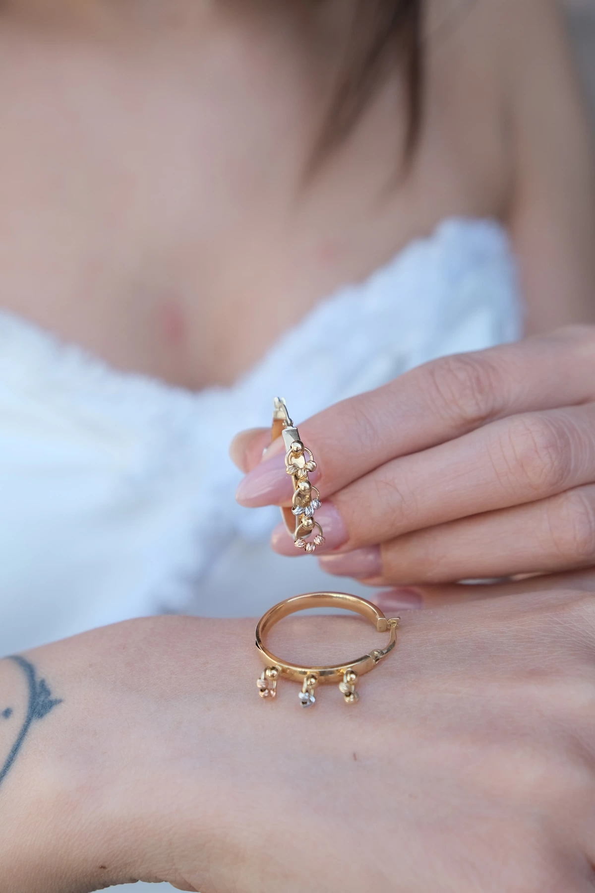 Asil 14 Ayar Dorikalı Halka Altın Küpe KP959