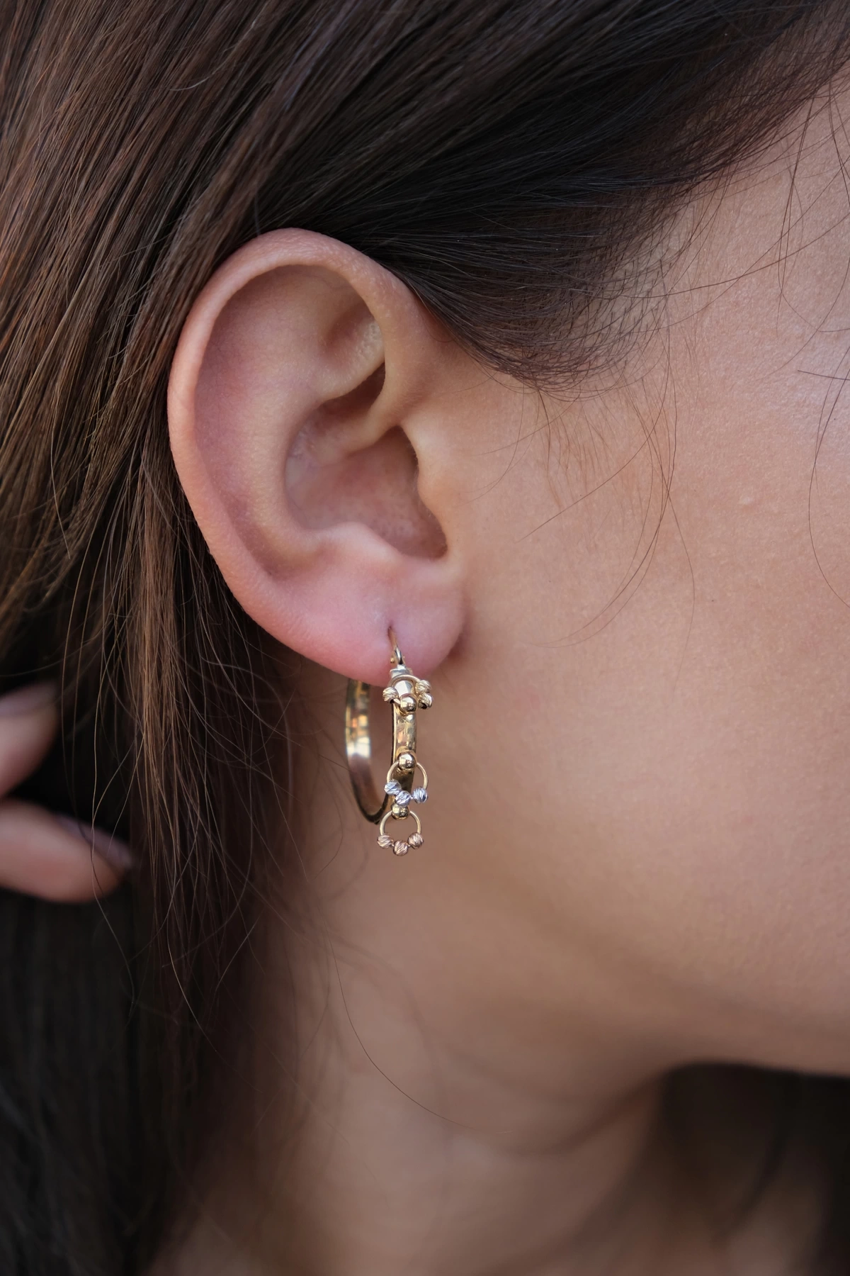 Asil 14 Ayar Dorikalı Halka Altın Küpe KP959