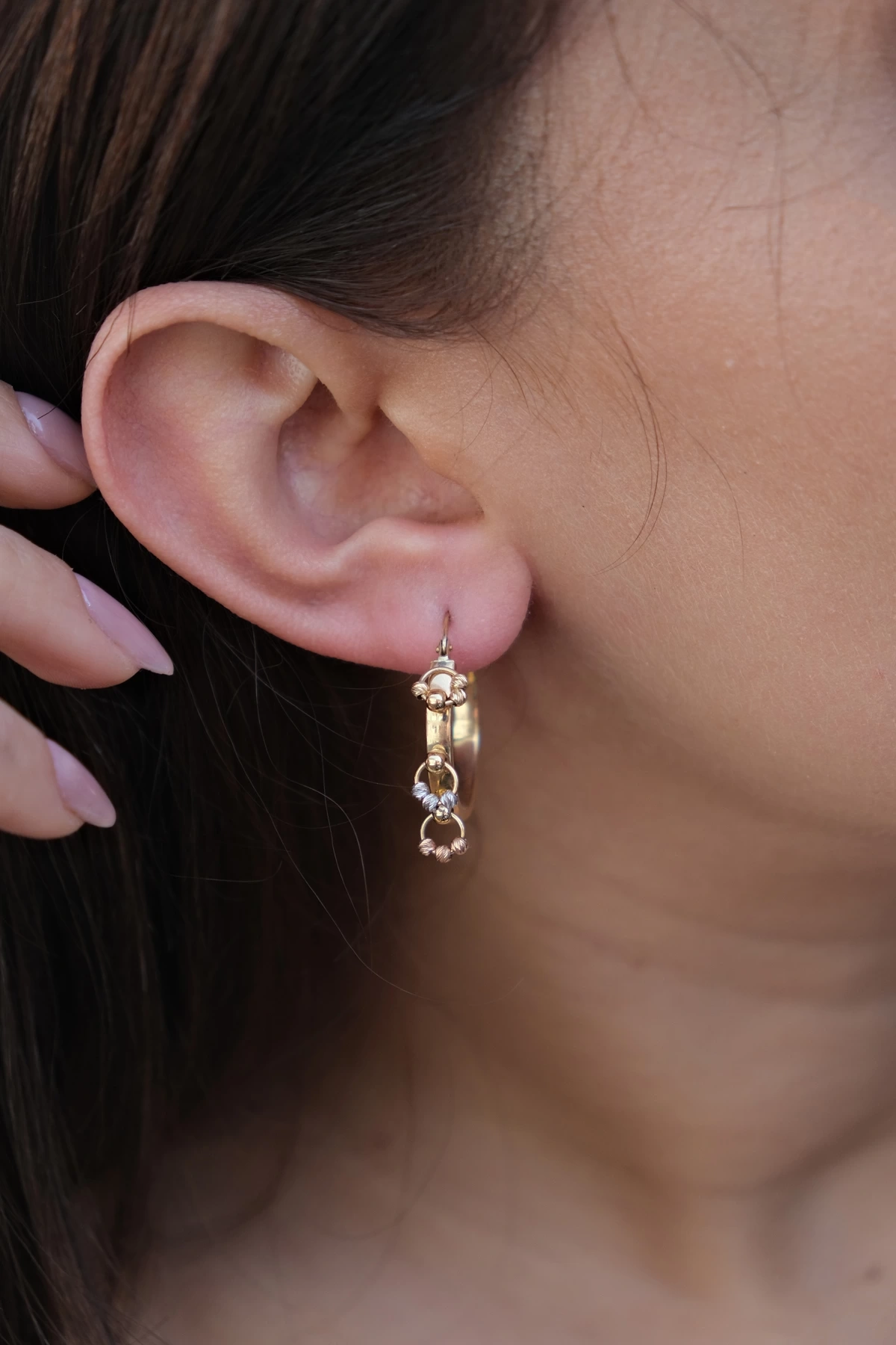 Asil 14 Ayar Dorikalı Halka Altın Küpe KP959