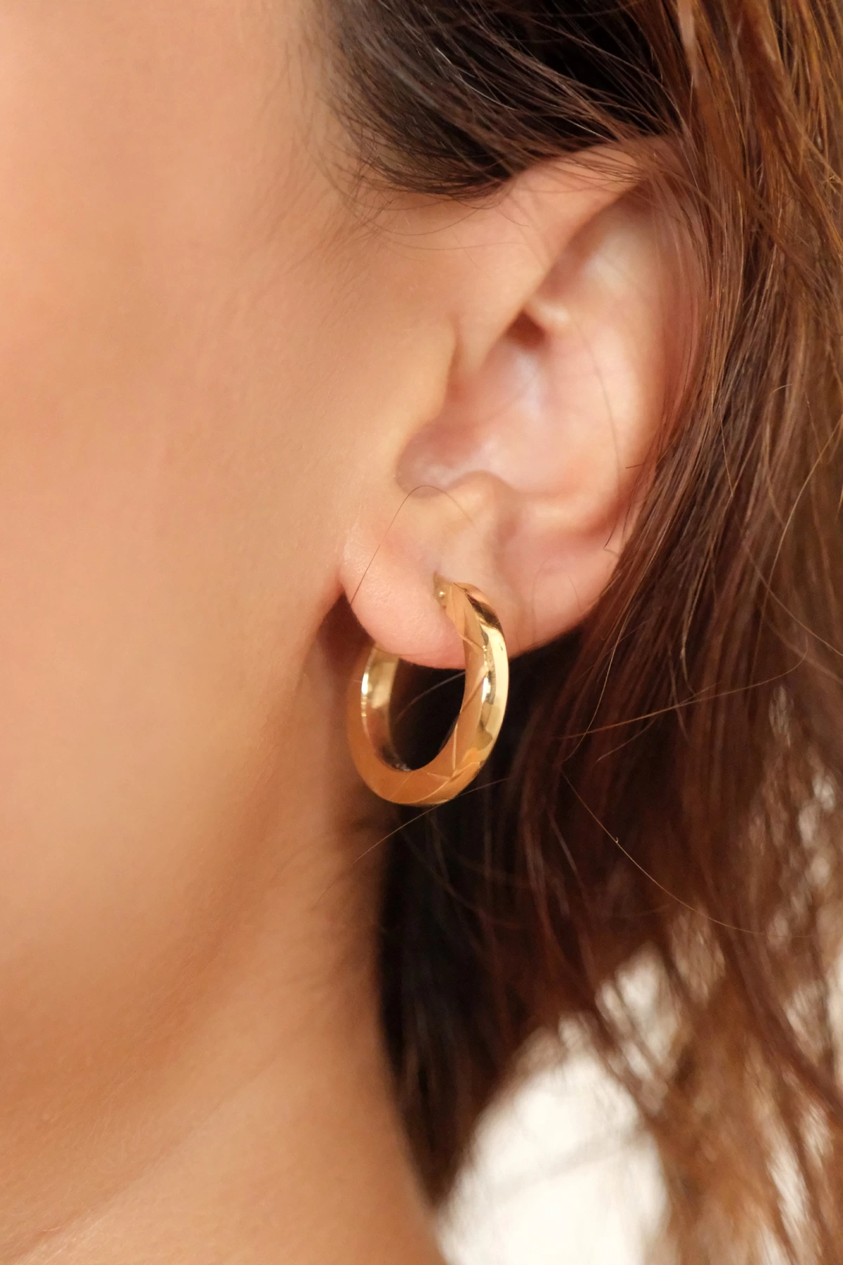 Asil 14 Ayar Halka Altın Küpe KP4391