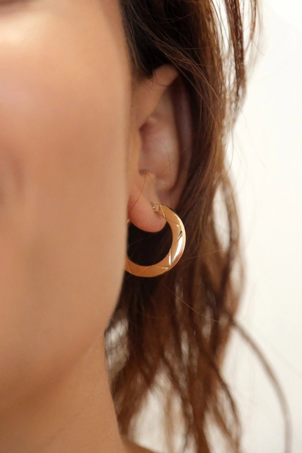 Asil 14 Ayar Halka Altın Küpe KP4391