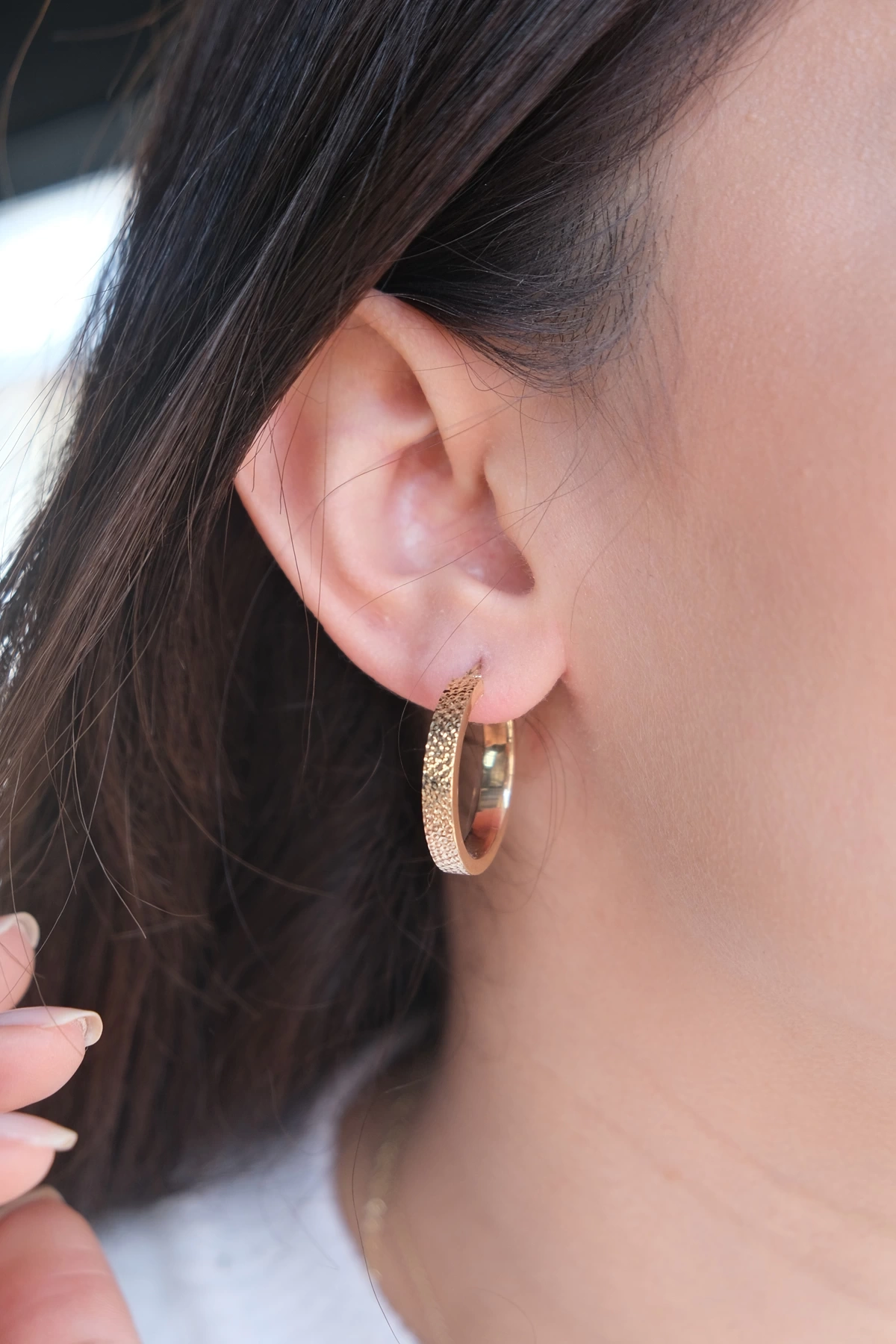 Asil 14 Ayar Halka Altın Küpe KP4709