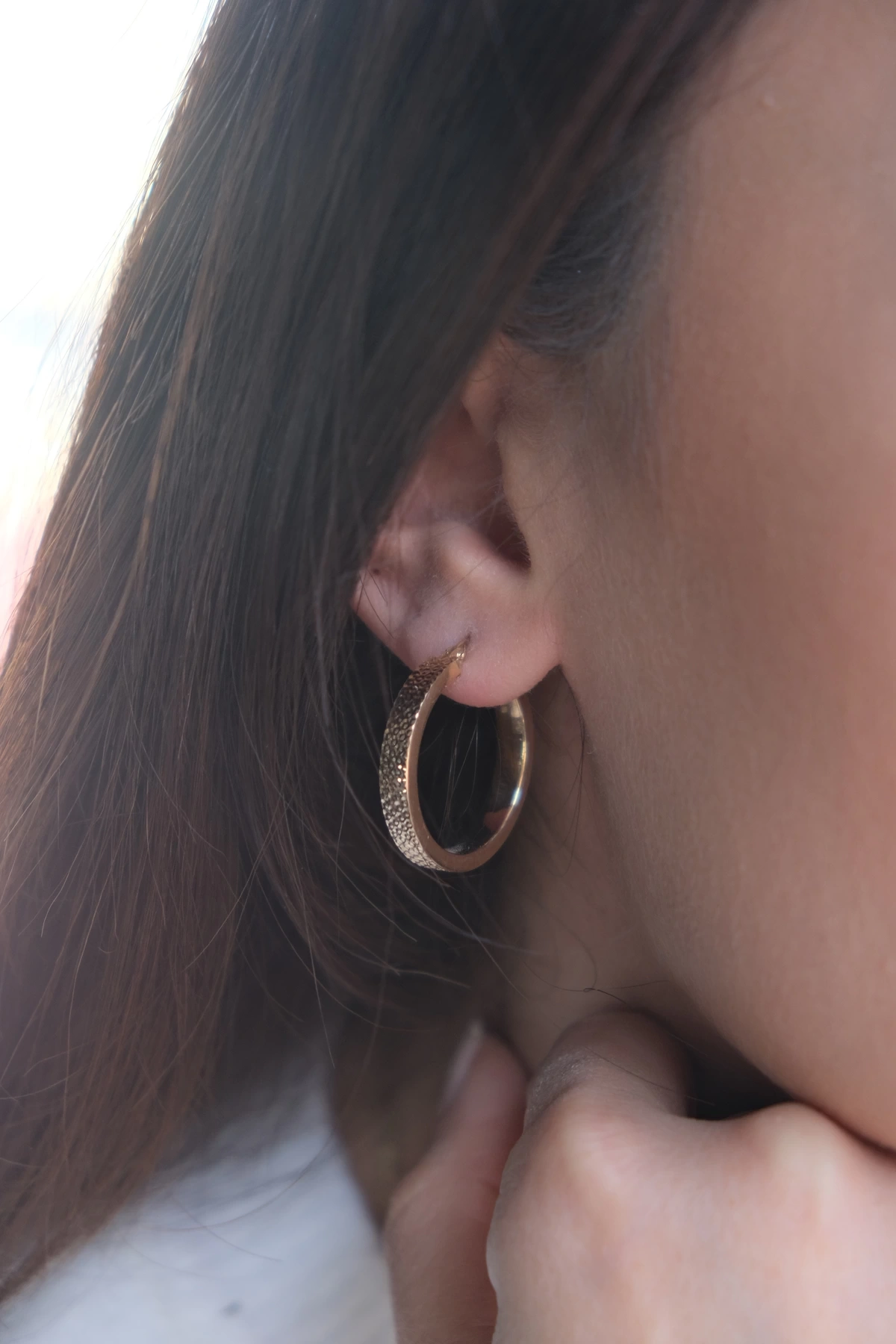 Asil 14 Ayar Halka Altın Küpe KP4709