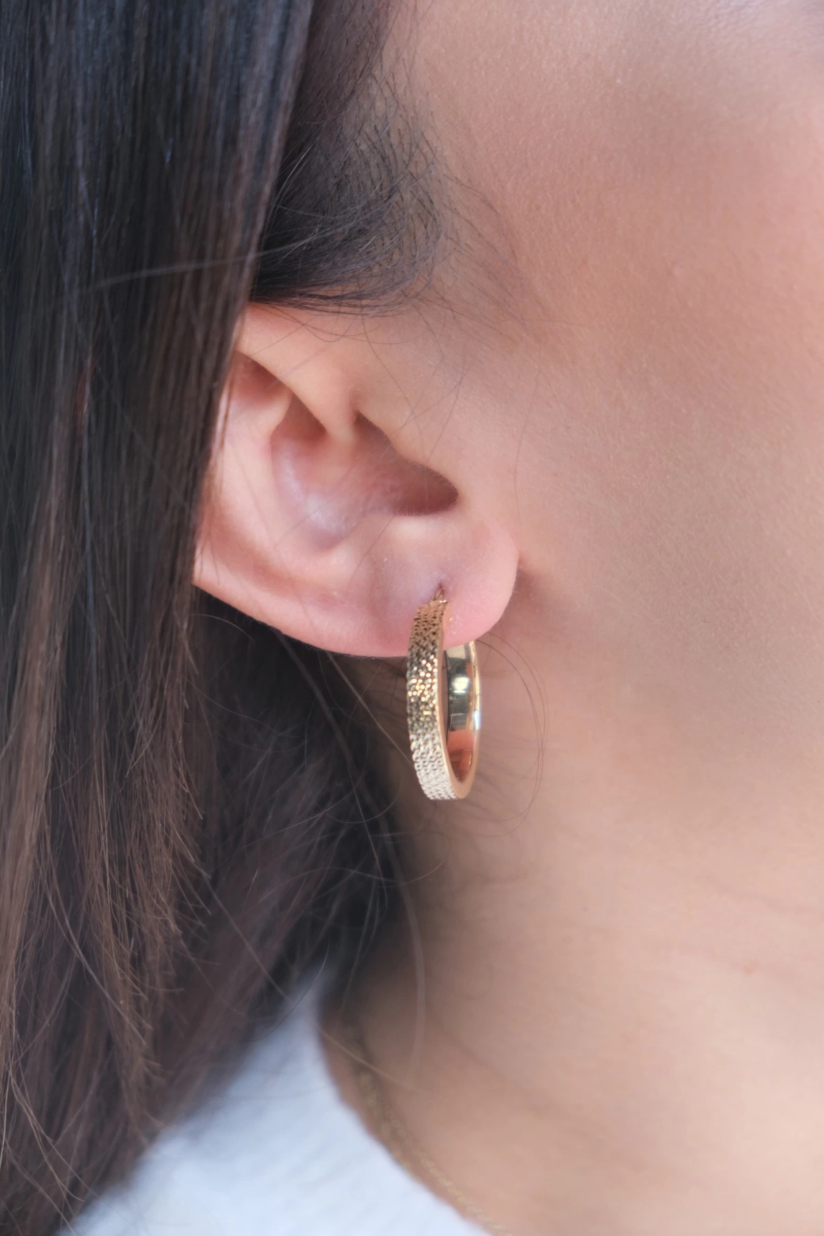 Asil 14 Ayar Halka Altın Küpe KP4709