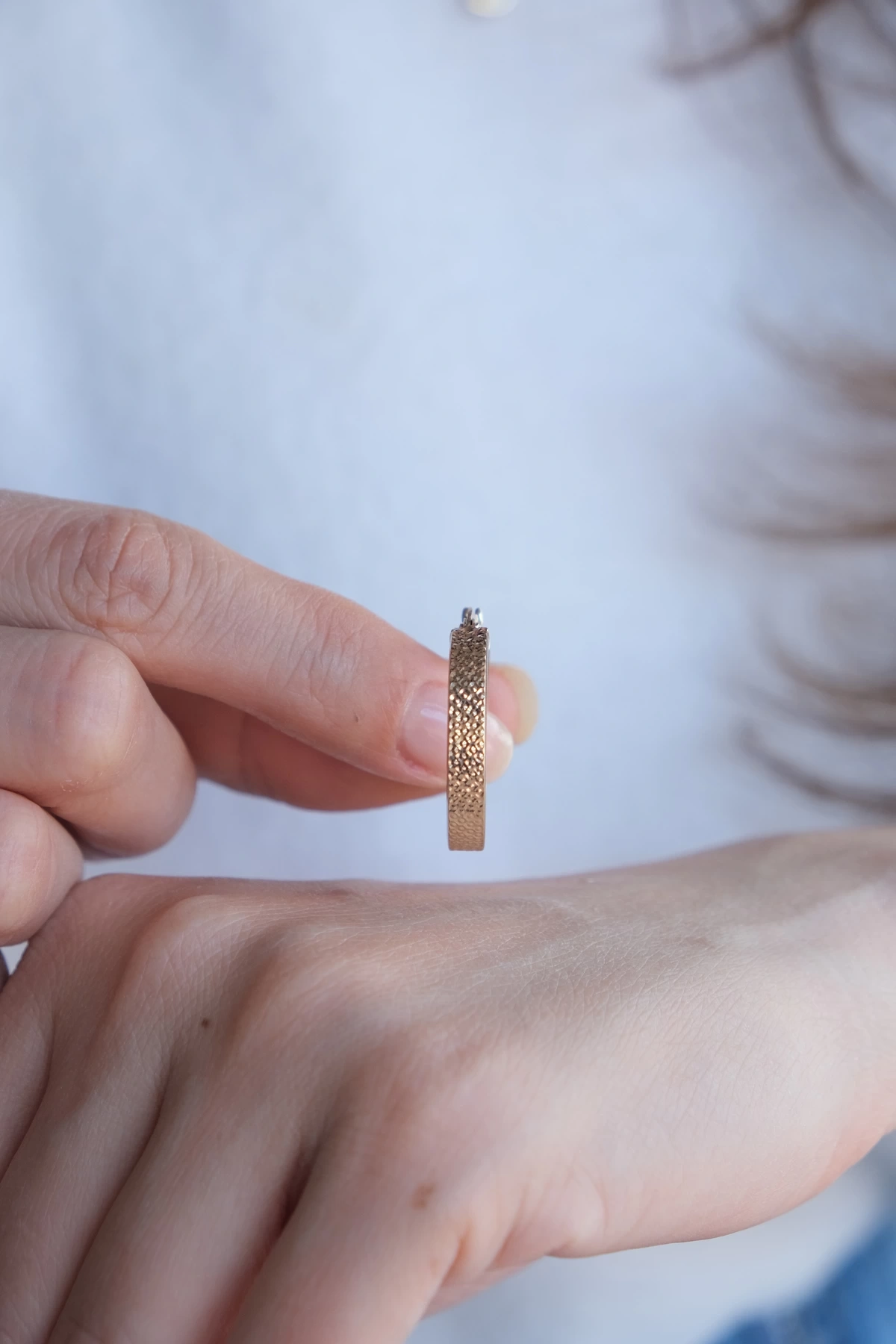 Asil 14 Ayar Halka Altın Küpe KP4709