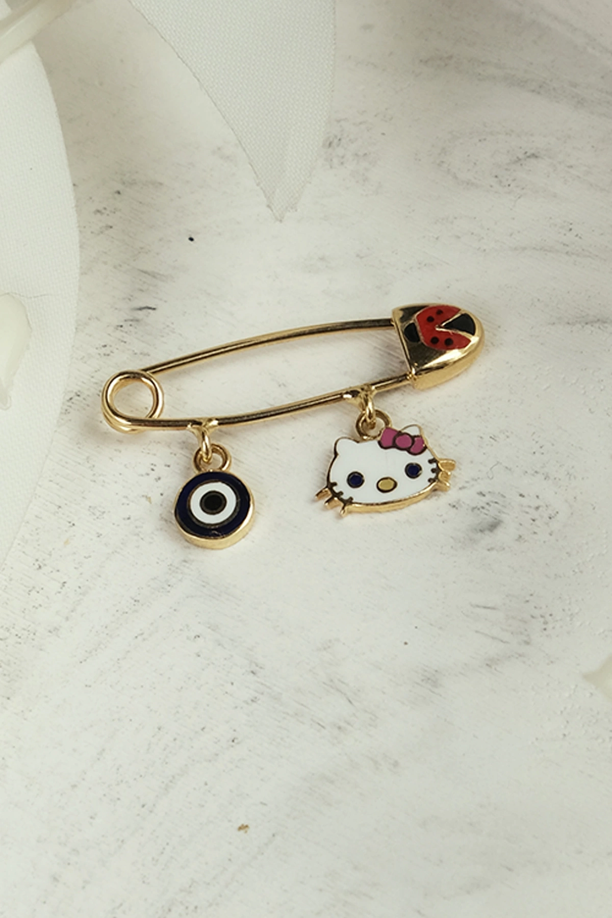 Asil 14 Ayar İğneli Çocuk Altın Nazarlık NZR331