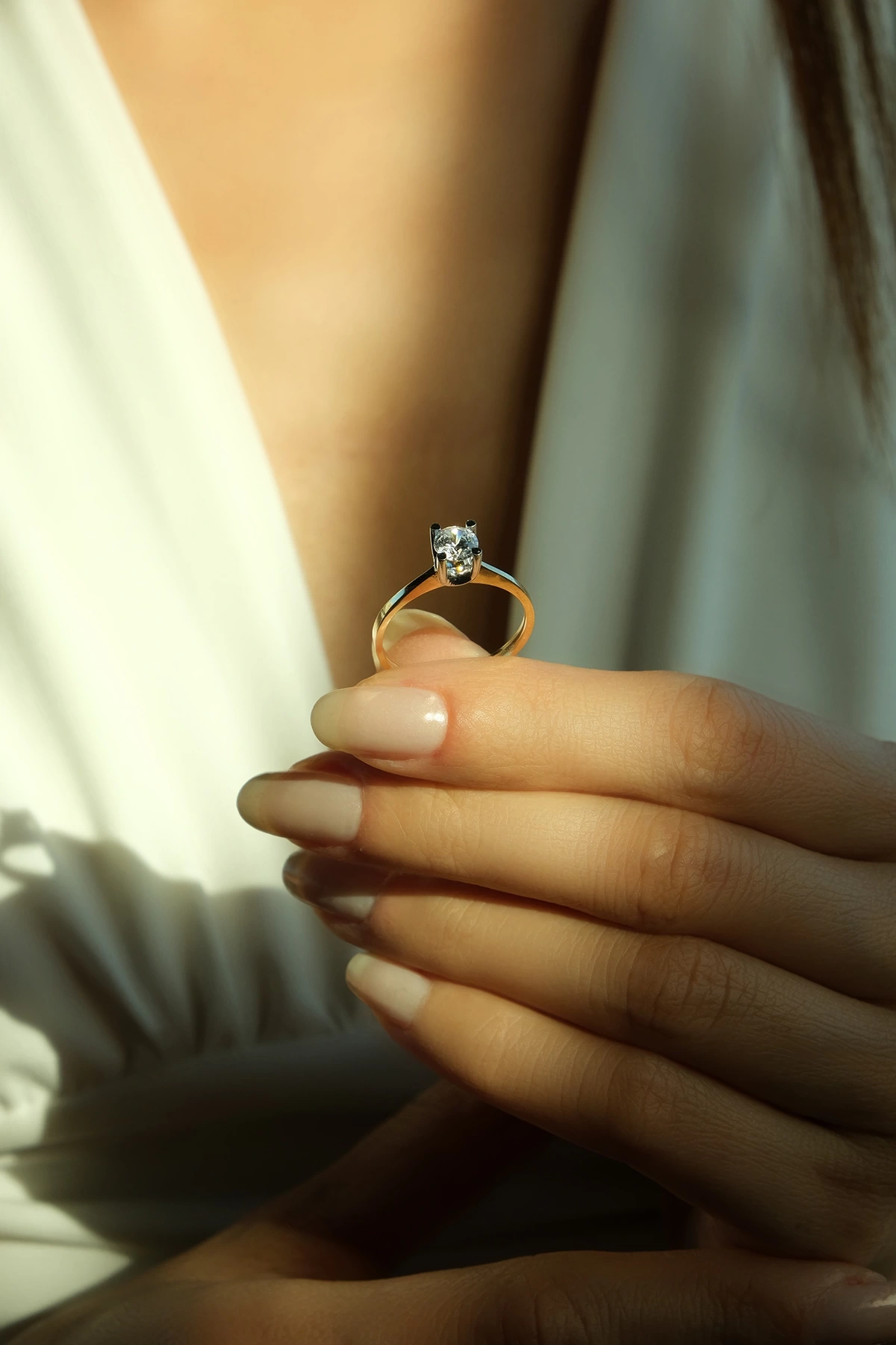 Asil 14 Ayar Tek Taş Altın Yüzük YZK2531