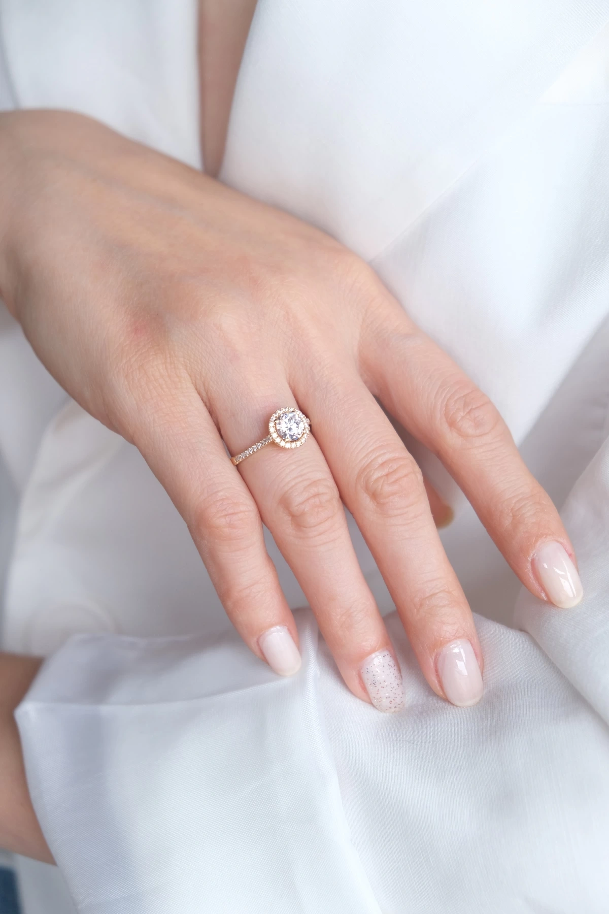 Asil 14 Ayar Tek Taş Altın Yüzük YZK3141