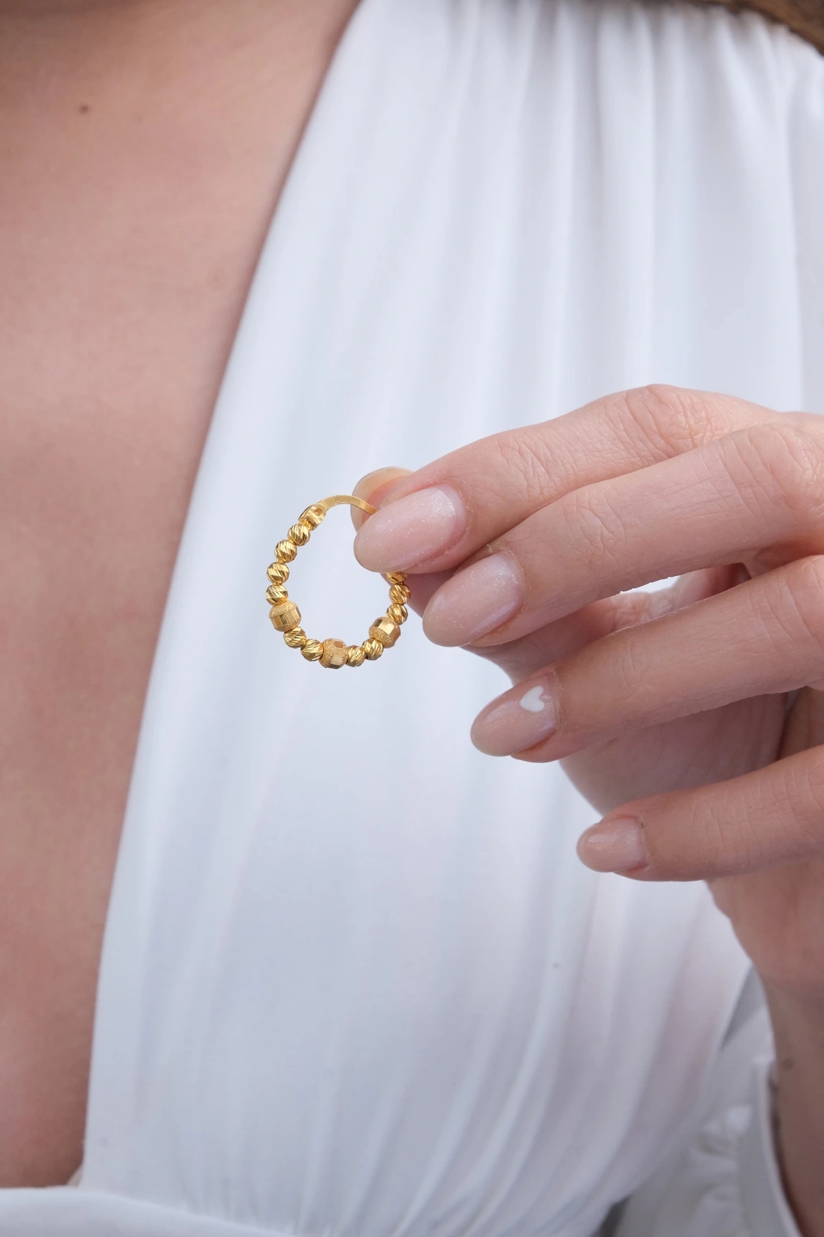 Asil 22 Ayar Dorikalı Halka Altın Küpe KP4451