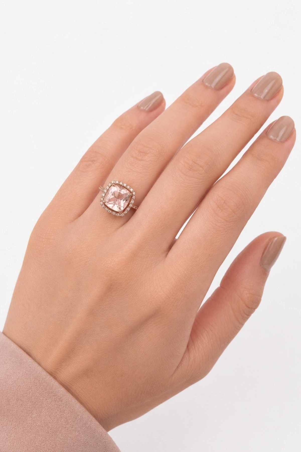 Asil Mor Granat Taşlı 1.10 Ct Pırlanta Yüzük