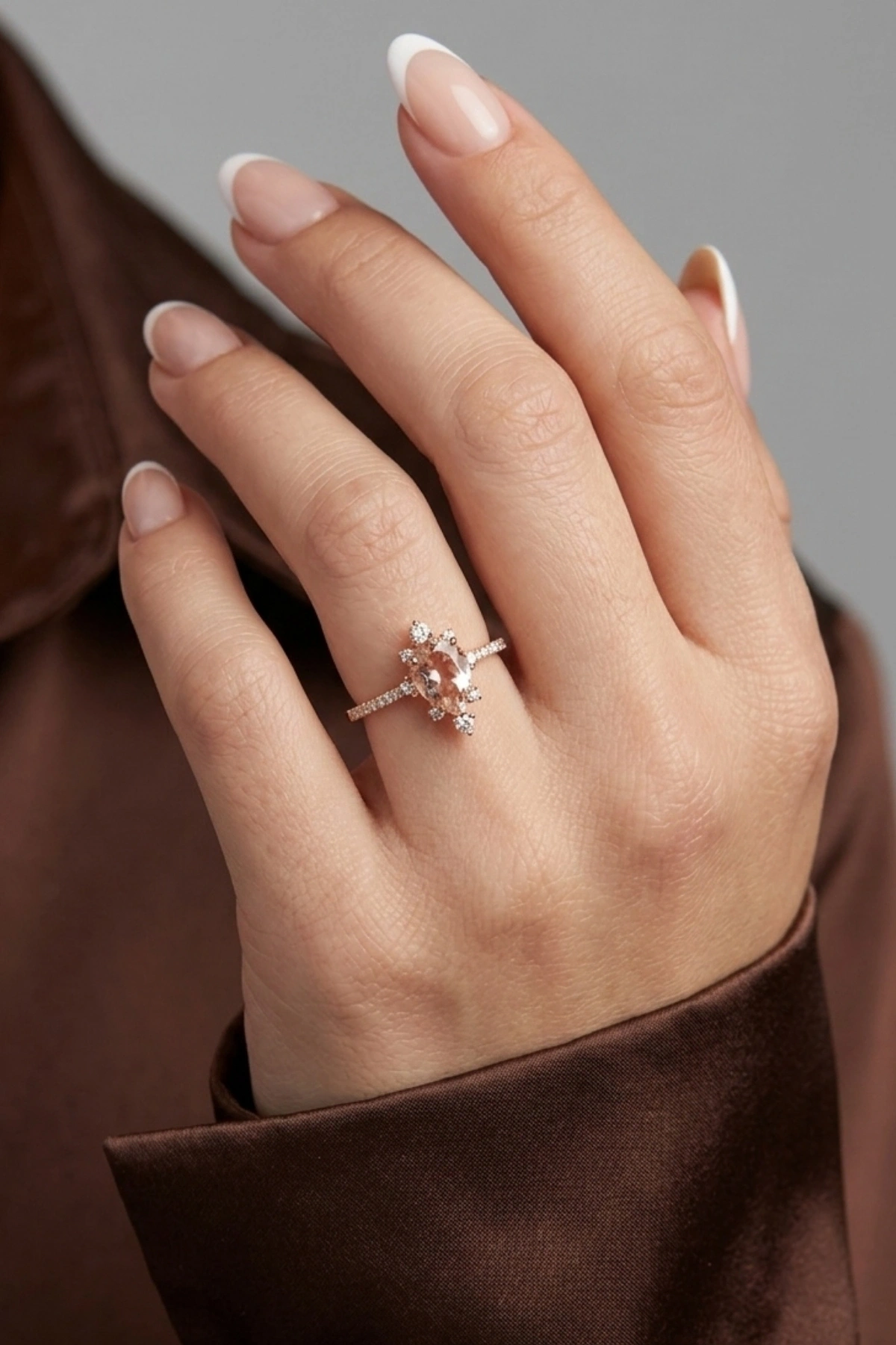 Morganite Taşlı 1.54 CT. Pırlanta Yüzük